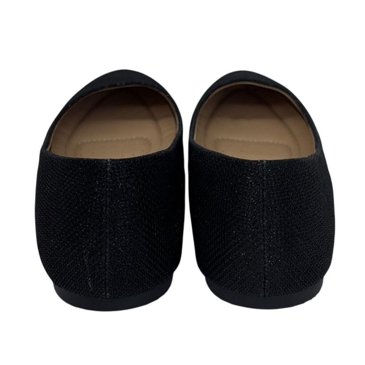 LUCITA / Friendly / Black / Glitter / Slip-On / Ballet / Flats / Pointed Toe Comfortable Shoes / Casual SHOES BY FLOR