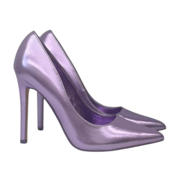 OLIVIA FERGUSON / Kiara / Metallic Lavender / Stiletto High Heels / Pointed Toe Shoes / Size 10 SHOES BY FLOR