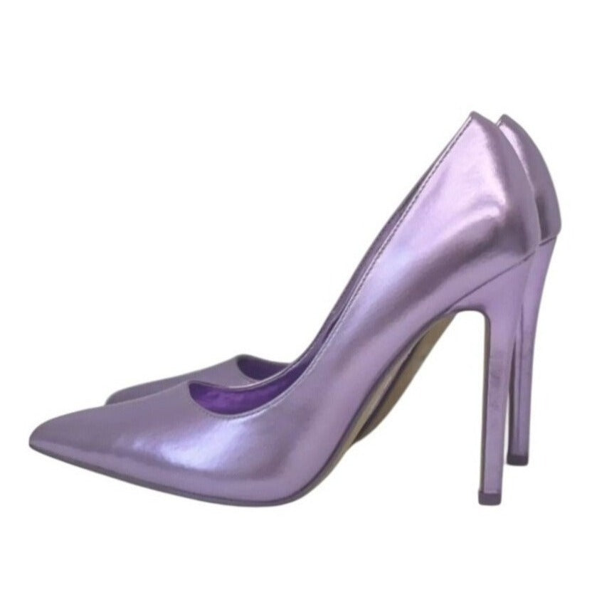 OLIVIA FERGUSON / Kiara / Metallic Lavender / Stiletto High Heels / Pointed Toe Shoes / Size 10 SHOES BY FLOR