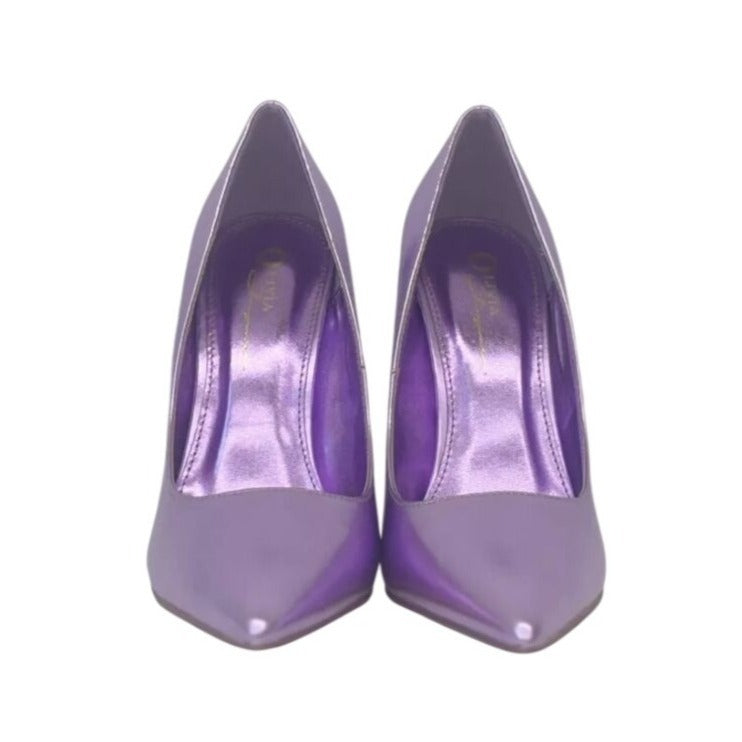 OLIVIA FERGUSON / Kiara / Metallic Lavender / Stiletto High Heels / Pointed Toe Shoes / Size 10 SHOES BY FLOR