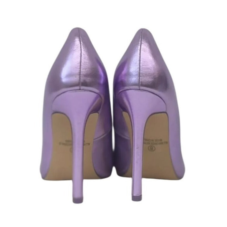 OLIVIA FERGUSON / Kiara / Metallic Lavender / Stiletto High Heels / Pointed Toe Shoes / Size 10 SHOES BY FLOR