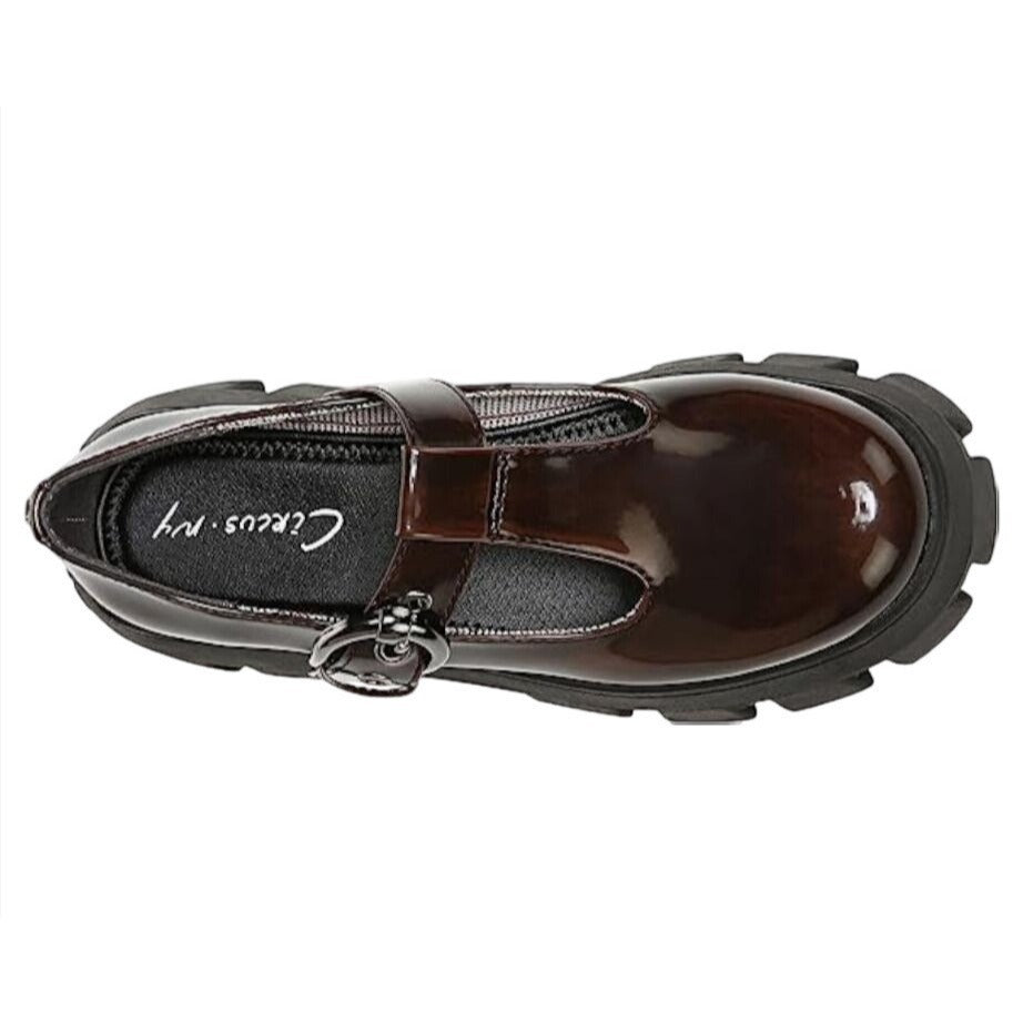 CIRCUS NY BY SAM EDELMA / Amy / Womens Lug Sole Shoes Chestnut Patent Leather Size 6.5 SHOES BY FLOR