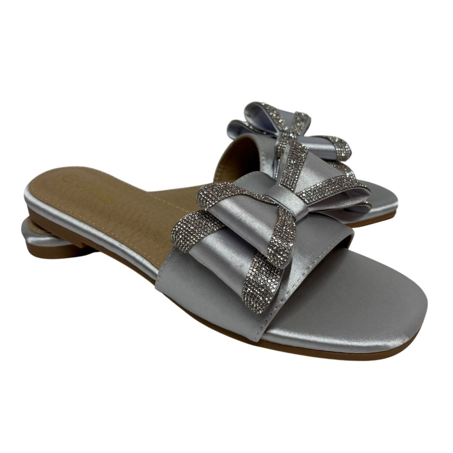 MATA SHOES / Welcome / Silver / Embellished Slide / Sandals / Size 9 SHOES BY FLOR