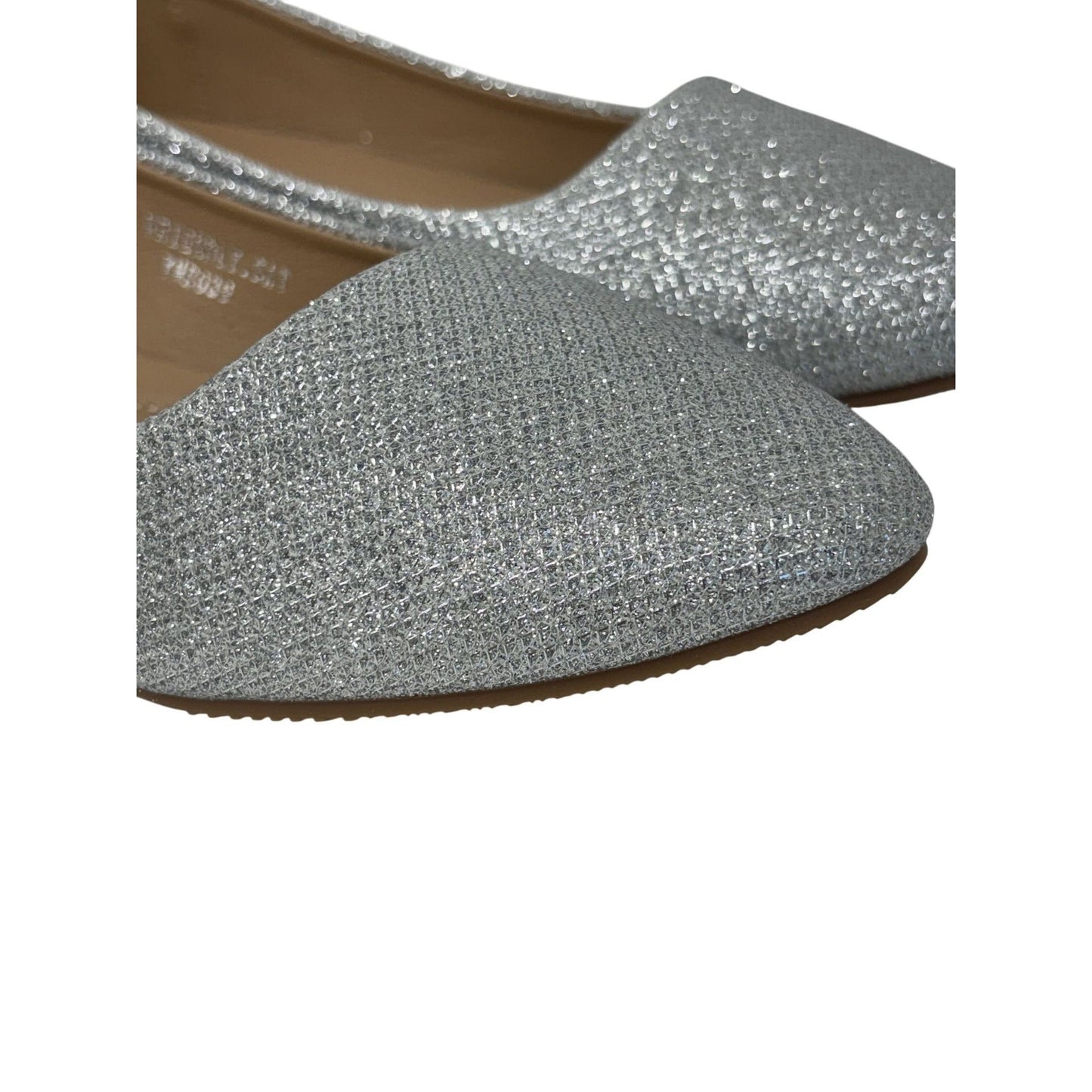 LUCITA / Friendly / Silver / Glittery / Flats / With Pointed Toe Elegant Design SHOES BY FLOR