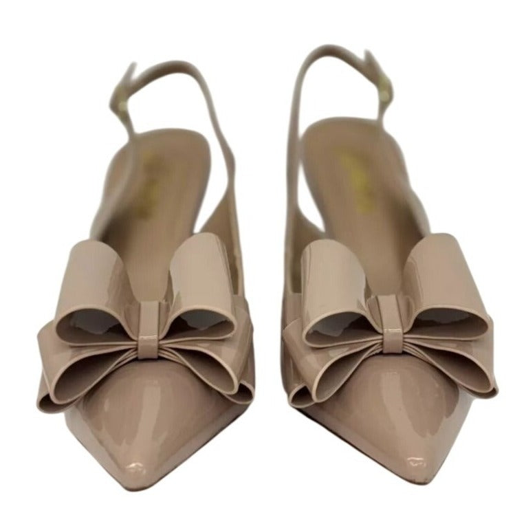 LILIANA / Lana-1 / Pointed / High Heel / Stiletto Bowknot / Nude / Patent / Slingbacks SHOES BY FLOR