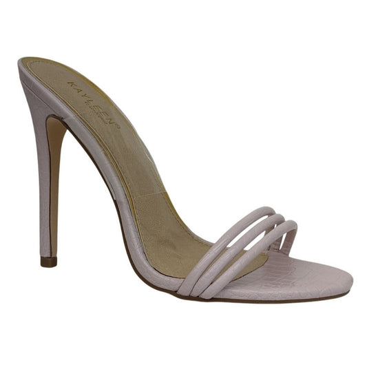 KAYLEEN / Berkley-16 / Pink / High Heeled Sandals With Clear / Strap Detail SHOES BY FLOR