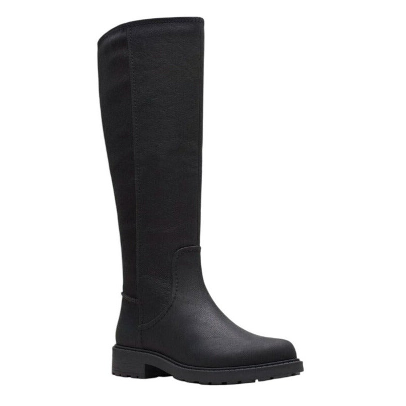CLARKS / Opal Glow / Black / Leather / Zipper / Knee High / Size 9.5M